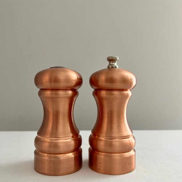 Vintage Copper Salt Shaker & Pepper Mill - Picture 1 of 6